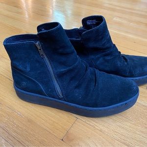 Born shoes black booties size 10M